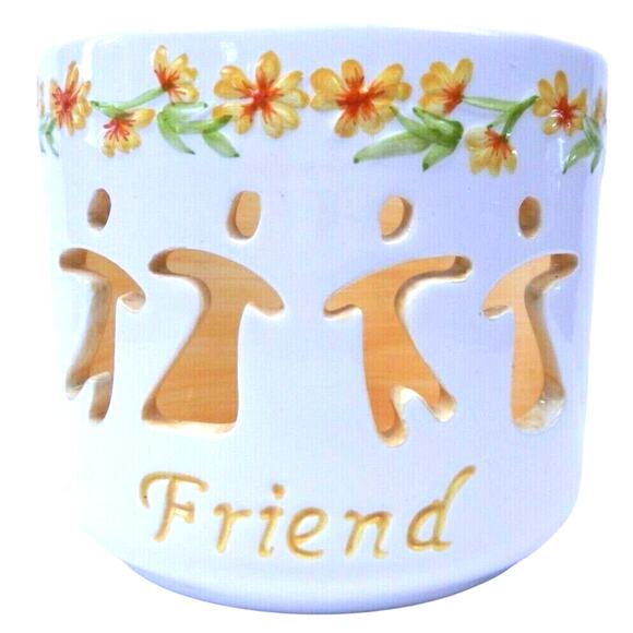 Vintage Waxcessories Original Friendship Light Ceramic Votive Candle Holder 4" - Picture 2 of 8